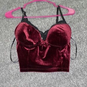 Velvet bralette top